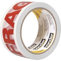 Fita Adesiva Para Embalagem 48mmx50m Branca Frágil - Vonder - 1