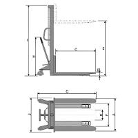Paleteira Carro Hidráulico Elétrica 1500kg 550x1150 Mm Bat. Lithium 220v 50hz Tpe1500 Bovenau - 4