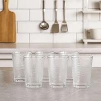 Kit Jogo 6 Copo Vidro Bebidas Água Suco Cerveja Drinks 200ml Diamond Bar Restaurante Baixo Multiuso Conjunto Redondo