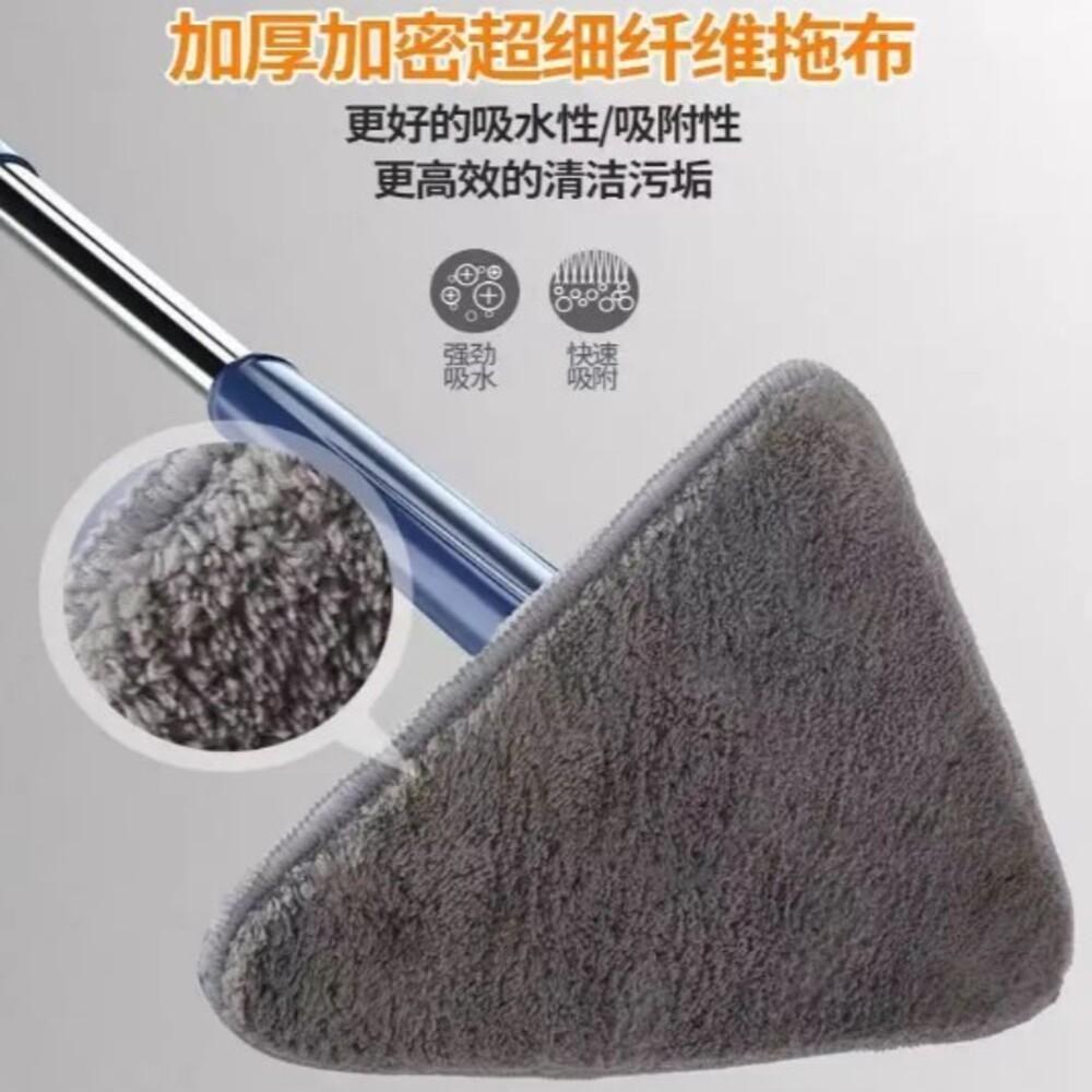 Esfregão Mop Giratório Limpa Vidros Esfregão 360 Graus Rodo Limpeza Microfibra Articulado - 3