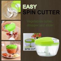 Triturador Processador Alimentos Moedor Manual De Alho Cebola Temperos Mini Mixer 3 Lâminas - 5