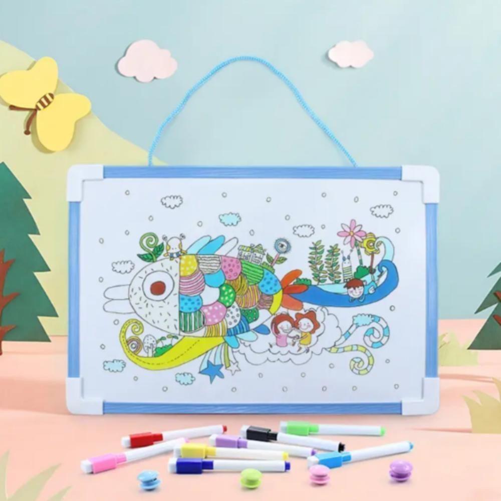 Lousa Quadro Branco Magnético Completa Caneta Apagador 30x20cm Porta Recados Anotações Casa Escritório Escola Organização - 2