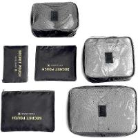 Organizador Mala Viagem Kit Completo 6 Peças Necessaire Porta Guarda Roupas Sapatos Biquíni Multiuso Zíper Luxo - 2