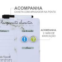Cardápio Semanal Lousa Planejamento Alimentação Magnética Planner Dieta Quadro Anotações Refeição Ímãs Caneta Apagador - 6