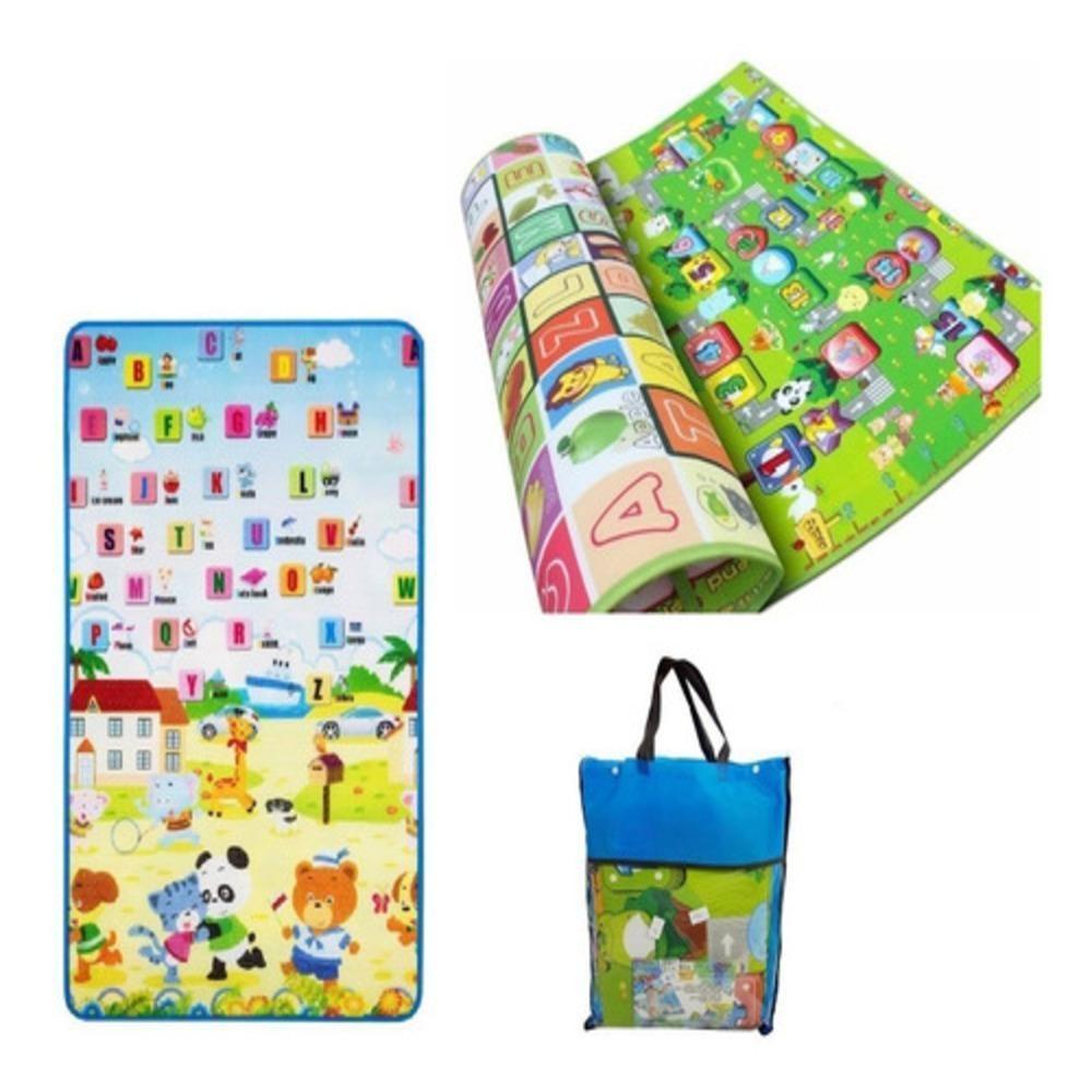 Tapete Infantil Dupla Face Térmico Tatame Criança Bebê Educativo Atividade Dupla Face Impermeável Quarto - 1