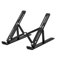 Suporte Articulado Para Notebook Tablet Ergonômico Base Ajustável Dobrável Antiderrapante Mesa Escritório Preto - 2