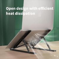 Suporte Articulado Para Notebook Tablet Ergonômico Base Ajustável Dobrável Antiderrapante Mesa Escritório Preto