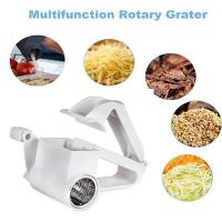 Ralador Fatiador Queijo Profissional 3 Lâminas Giratório Manual Manivela Rala Fatia Presunto Chocolate Inox 3 Em 1 Multiuso - 8