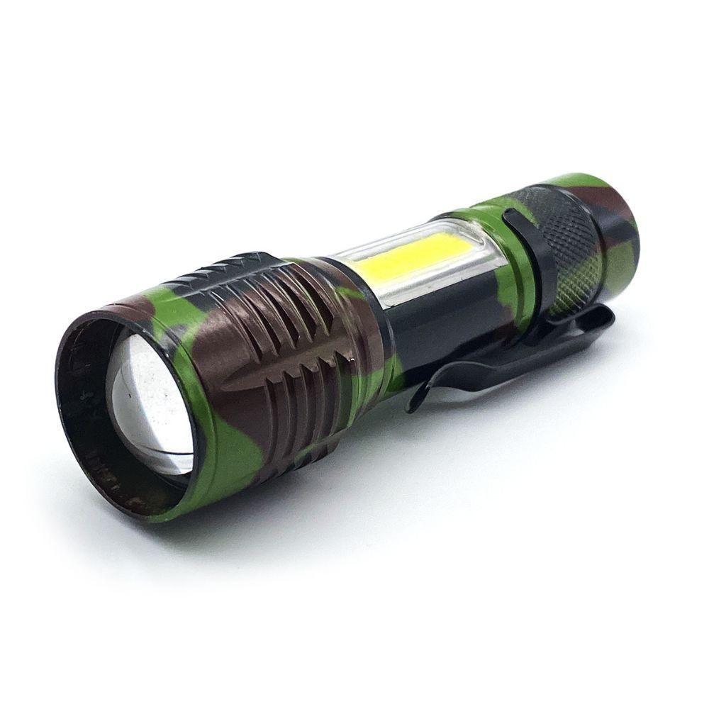 Lanterna Tática Led Sabre Recarregável Zoom Mesa 3 Em 1 Sos Trilha Usb Potente Mini De Bolso Militar Multiuso - 6