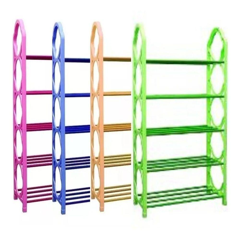 Sapateira 20 Sapatos Desmontável Com 5 Prateleiras Estante Vertical 10 Pares Organizador Tênis Sapatos Grande - 4