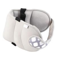 Apoio De Cabeça Pescoço Faixa Ajustável Proteção Bebê Criança Almofada Viagem Carro Cinza - 6