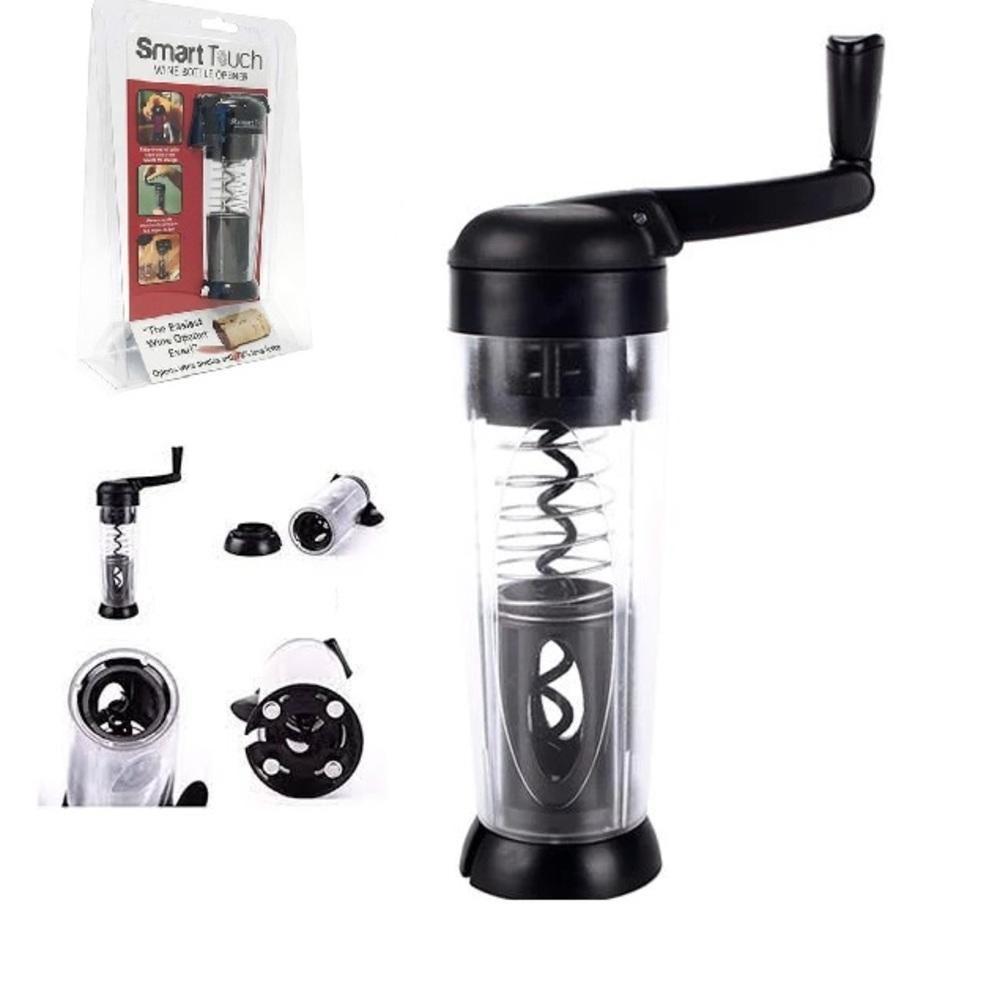 Abridor De Vinho Automático Saca Rolha Abre Garrafa Smart Touch Com Corta Lacre Manual - 1