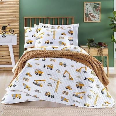 Edredom + Jogo De Cama Tutti Kids 200 Fios Solteiro 04 Peça 100% Poliéster - Manny