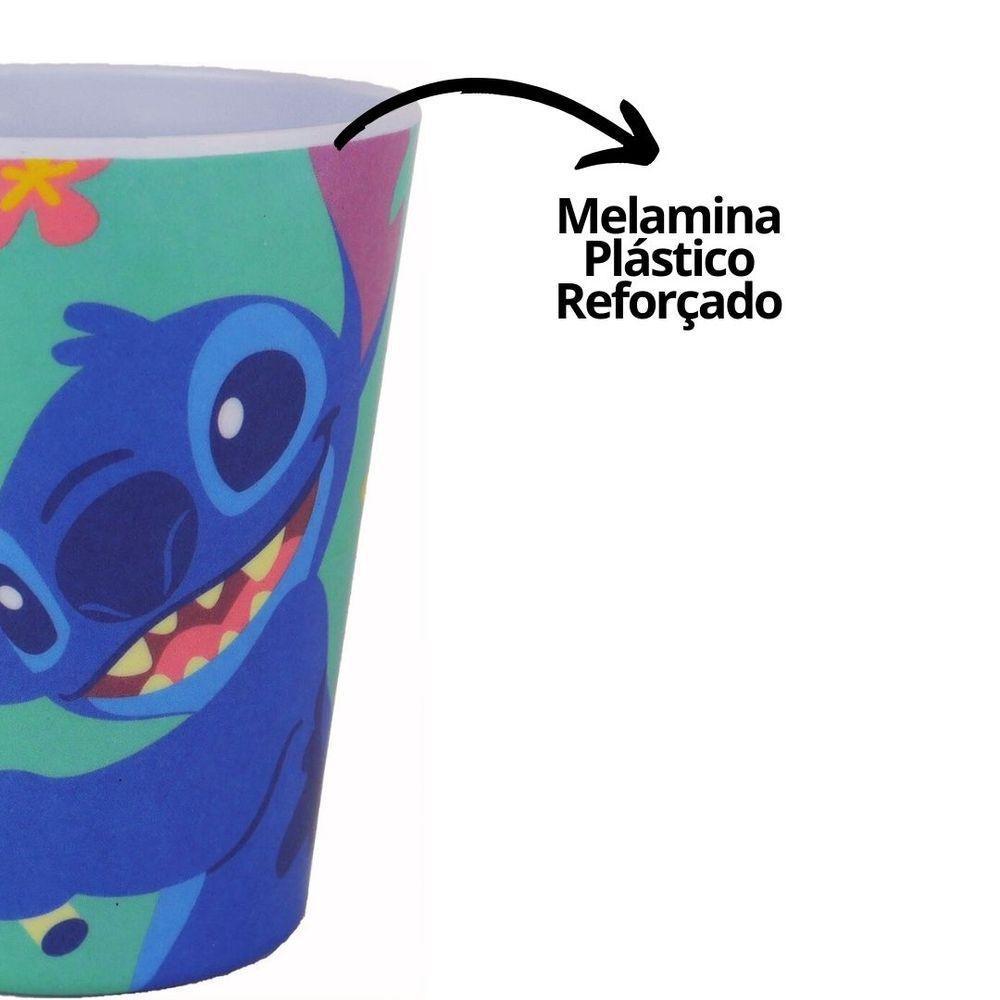 Kit Refeição Infantil Melamina Stitch Disney 4 Peças Incluso Lugar Americano - Tuut - 6
