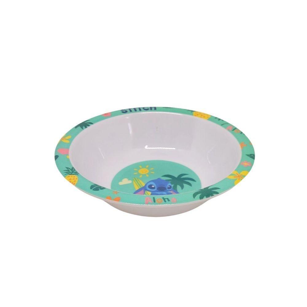 Jogo Refeição Infantil Melamina Stitch Disney 6 Peças, Pratos, Copo E Talheres - Tuut - 4