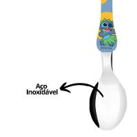 Jogo Refeição Infantil Melamina Stitch Disney 7 Peças Incluso Talheres Inox - Tuut - 8