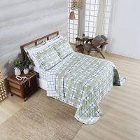 Cobre Leito + Jogo De Cama Afeto 400 Fios Queen 07 Peças 100% Poliéster - York - 2