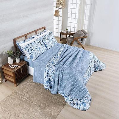 Cobre Leito + Jogo De Cama Afeto 400 Fios King 07 Peças 100% Poliéster - Lolli