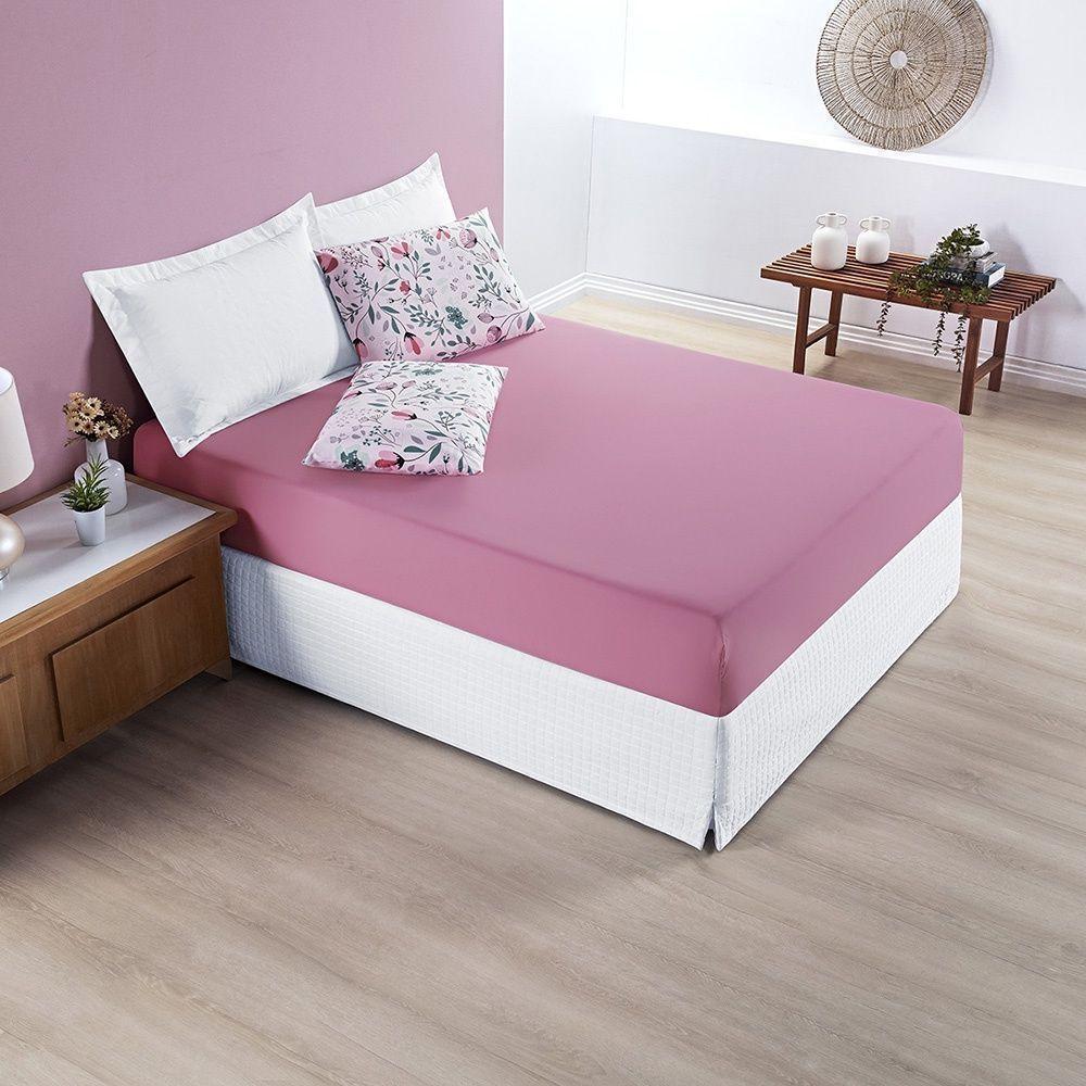 Cobre Leito + Jogo De Cama Avere 200 Fios Casal Padrão 06 Peças 100% Poliéster - Bothanica - 6