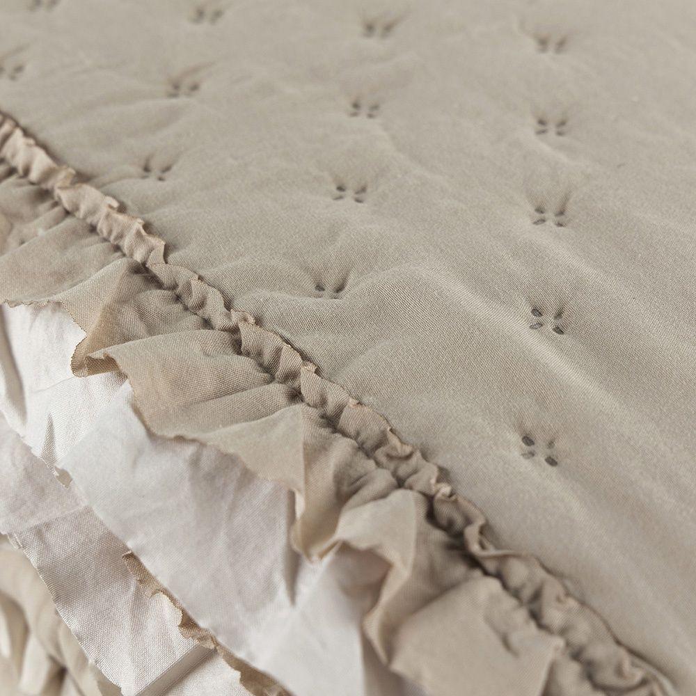 Colcha Alice 200 Fios Queen 03 Peças 100% Poliéster - Caqui - 4