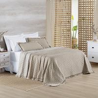 Colcha Alice 200 Fios Queen 03 Peças 100% Poliéster - Caqui - 6