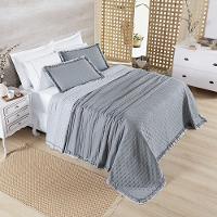 Colcha Alice 200 Fios King 03 Peças 100% Poliéster - Cinza - 5
