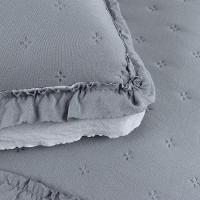 Colcha Alice 200 Fios King 03 Peças 100% Poliéster - Cinza - 7