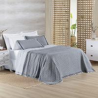 Colcha Alice 200 Fios Queen 03 Peças 100% Poliéster - Cinza