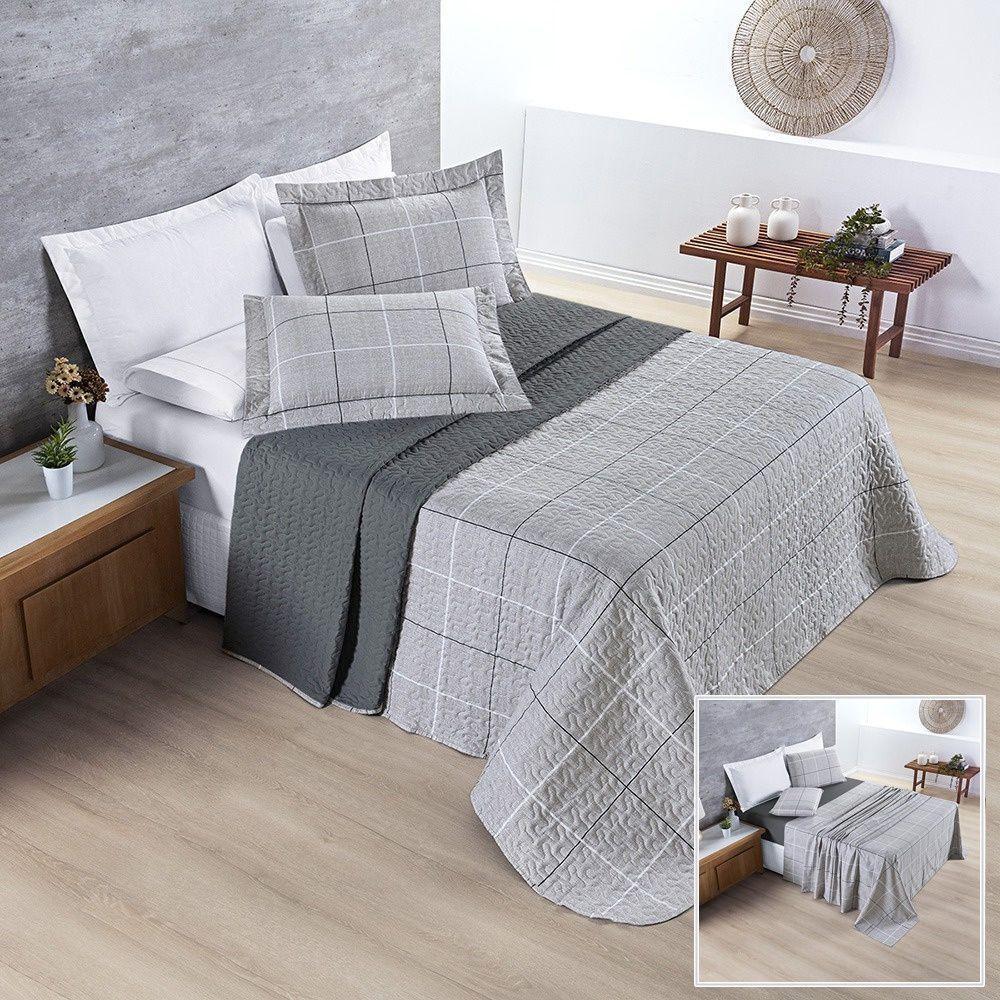 Cobre Leito + Jogo De Cama Avere 200 Fios Queen 07 Peças 100% Poliéster - Dallas - 1