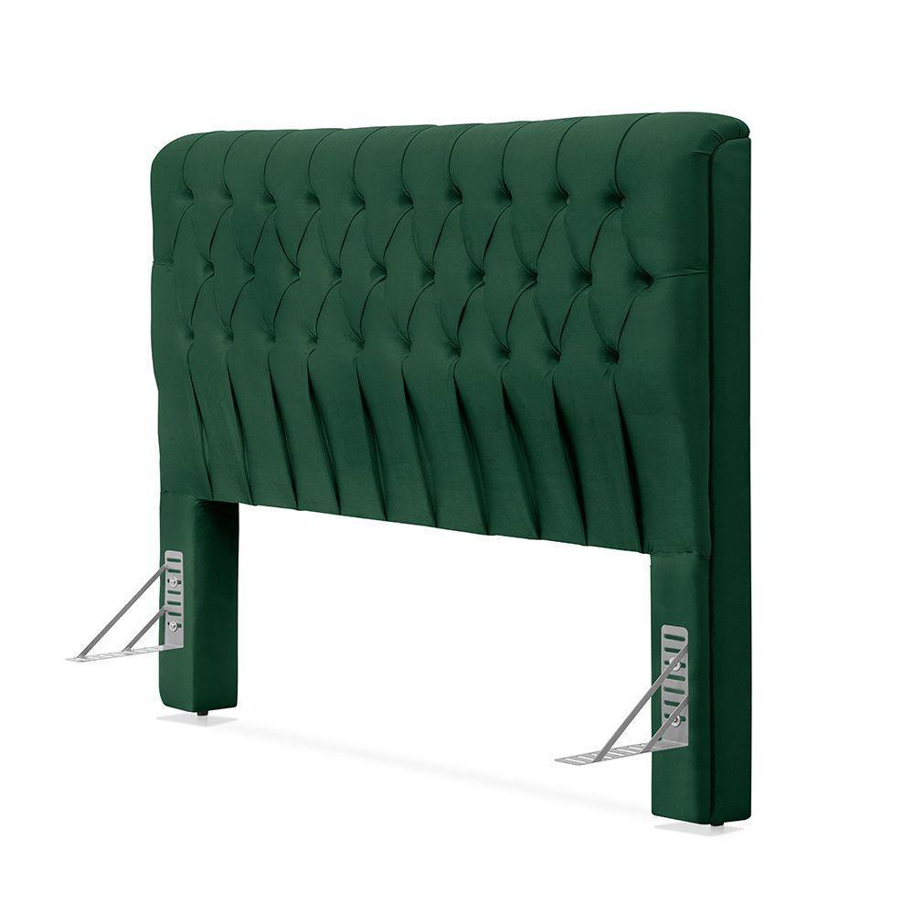 Cabeceira Cama King Estofada 1,93 - Inca Veludo Verde - 2