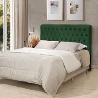 Cabeceira Cama King Estofada 1,93 - Inca Veludo Verde - 1