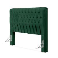 Cabeceira Cama King Estofada 1,93 - Inca Veludo Verde - 2