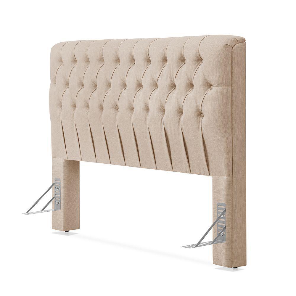 Cabeceira Cama King Estofada 1,93 - Inca Linho Cru - 2