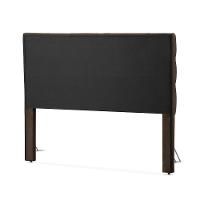 Cabeceira Cama Casal Estofada 1,40 - Maia Veludo Marrom - 3