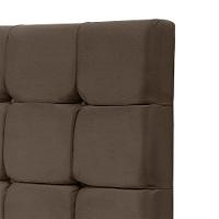 Cabeceira Cama Casal Estofada 1,40 - Maia Veludo Marrom - 5