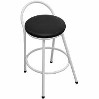 Banco Baixo Banco- Preto - 10.107.01.102 - Acomix Banco Baixo Artmix Branco - Preto - 10.107.01.102 - Açomix - 1