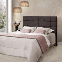 Cabeceira Cama King Estofada 1,93 - Maia Linho Marrom - 1