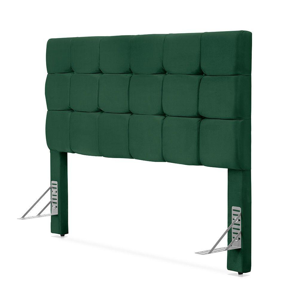 Cabeceira Cama King Estofada 1,93 - Maia Veludo Verde - 2