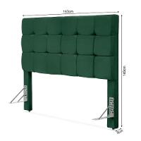 Cabeceira Cama King Estofada 1,93 - Maia Veludo Verde