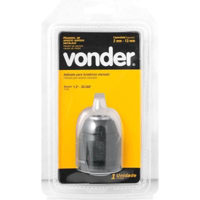 Mandril De Aperto Rápido Metálico 13 Mm - 1-2'' Rosca 1-2'' Vonder