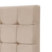 Cabeceira Cama King Estofada 1,93 - Maia Veludo Bege - 5