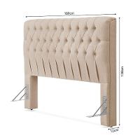 Cabeceira Cama Queen Estofada 1,60 - Inca Linho Cru - 3