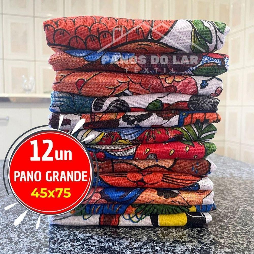 Pano De Prato Grande Roma 45x75cm Panos De Lipeza Para Cozinha Copa Com Estampas 100% Algodão - 1