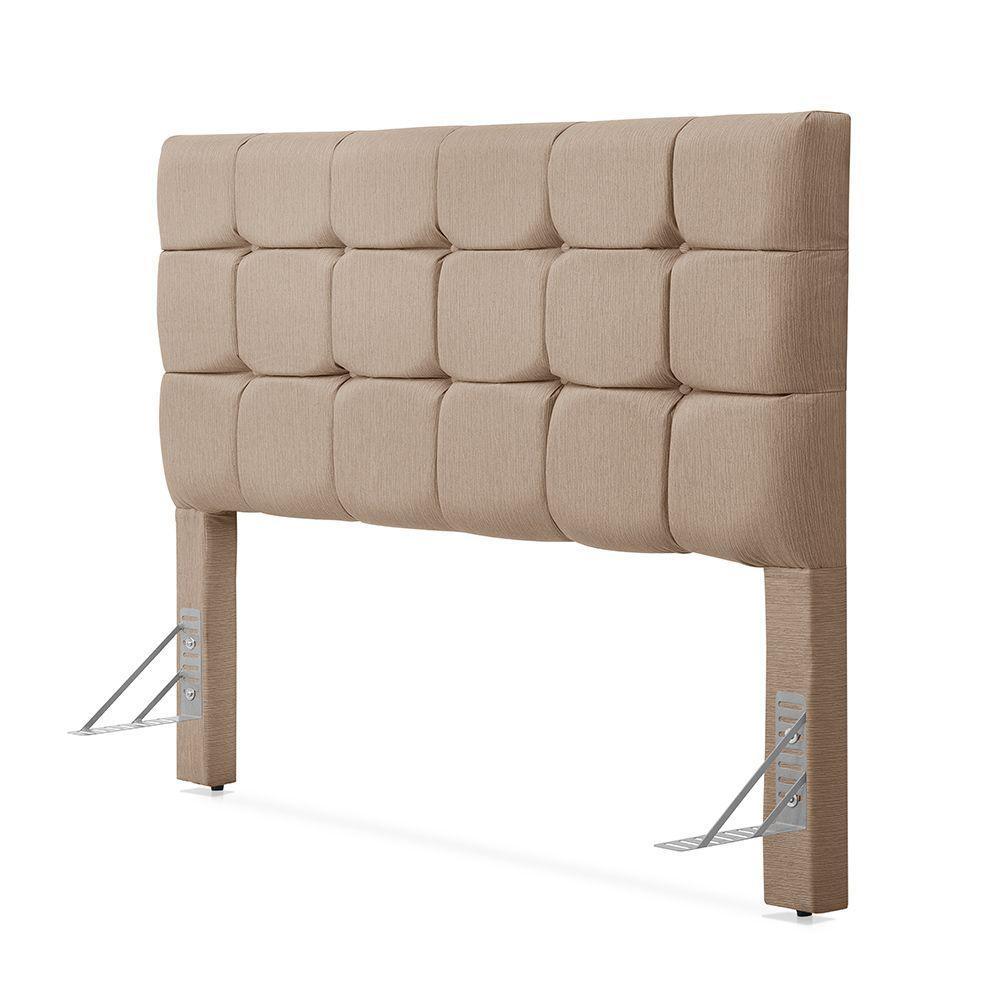 Cabeceira Cama Queen Estofada 1,60 - Maia Linho Bege - 2