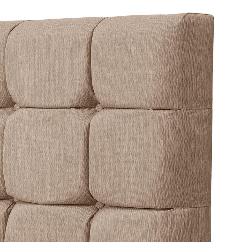 Cabeceira Cama Queen Estofada 1,60 - Maia Linho Bege - 4