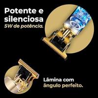 Máquina Barbear E Cortar Cabelo Profissional Recarregável - 6