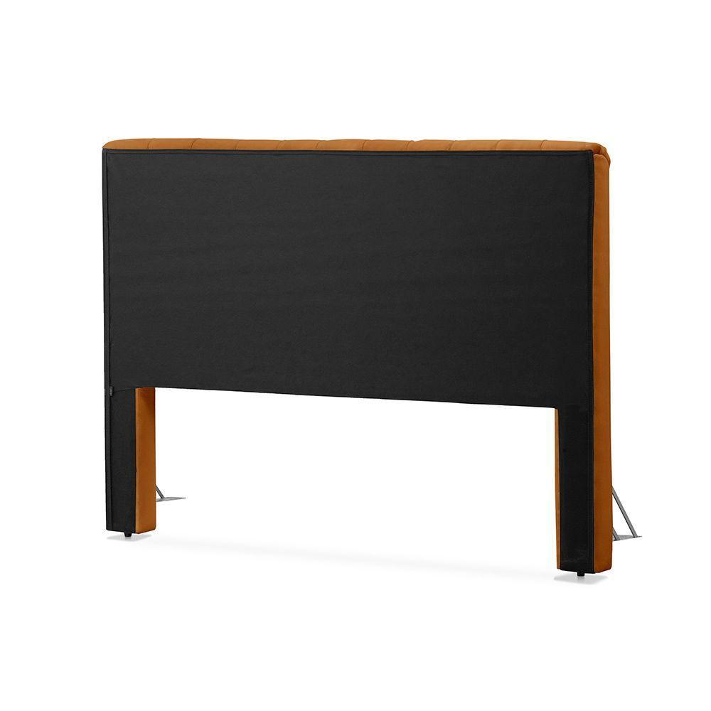 Cabeceira Cama Queen Estofada 1,60 - Inca Veludo Terracota - 3