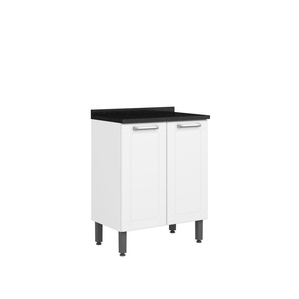 Balcão De Aço 70cm 2 Portas Branco Múltipla Bertolini Branco - 1
