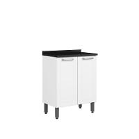 Balcão De Aço 70cm 2 Portas Branco Múltipla Bertolini Branco - 1