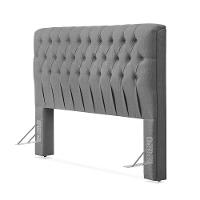 Cabeceira Cama Queen Estofada 1,60 - Inca Linho Cinza - 2